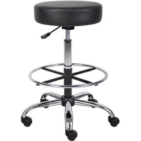 Boss Office Products Boss Office Caressoft Medical/Drafting Stool, Black