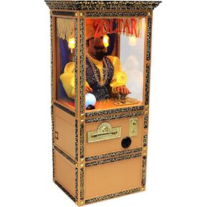 New Wave Toys Zoltar Speaks Mini Replica Fortune Teller Machine, Fully Animated 1/6 Scale with Card Dispenser, USB-C Rechargable