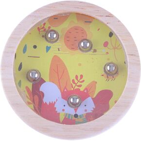 VICASKY Maze Ball Balance Ball Maze Balance Game Plaything Beads Maze Puzzling Game Maze Educational Balance Game Cognitive Wooden Children Game