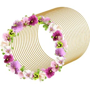 MUXHEL 20 Pcs 10 Inch Metal Hoops for Crafts, Gold Metal Rings for Macrame, Floral Wreath Hoops for Wedding Decor, DIY, Wall Hanging Crafts