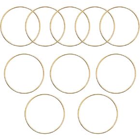10 Pcs 2.5 Inch Dream Catcher Rings Metal Craft Rings Hoops Gold Macrame Hoops Rings for Macrame,DIY Craft and Dream Catcher Supplies