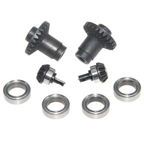 Upgrades Steel FCX24 Differential Gear & Input Gear Compatible with FMS 1/24 FCX24 Diff Gear Series Main Gear Upgrades Part（Large Gear 24T+Pinion Gear 12T