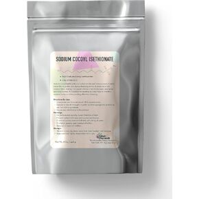 Sodium Cocoyl Isethionate Powder - Cosmetic Grade - 8 Oz / 226 g - Mild Surfactant for Soap Making, Lotion Making, DIY Cosmetics, Haircare, Bath Bomb Making - SCI Powder by Talsen Chemicals