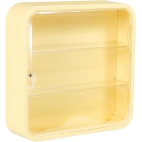 Acrylic Display Case for Figures, Clear Wall-Mounted 3-Tiers Dust-Proof Collectibles Mini Figures,Dustproof Display Case with Magnetic Door for Mini Toys Stone Rock