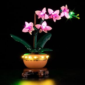 مجموعة مصباح LED LED Bricksoul لـ Lego Botanicals Mini Orchid Set ، متوافقة مع Mini Orchid 10343 Lego Light Kit ، Light Up Legos Mini Orchid - بدون مجموعة Lego (إصدار كلاسيكي)