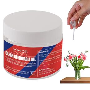 (5oz Jar) Clear Adhesive Putty for Museum Art Craft Removable Wax Mounting Putty for Home Decor Clear Removable Exhibit Adhesive Gel for Many Surfaces Adhesive Wax for Museum Collection