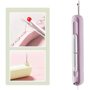 Upgraded 2 in 1 Automatic Needle Threaders Seam Ripper,Quilting Supplies Sewing Kit,Sewing Tools,Stitch Remover Tool (Purple-1pc)