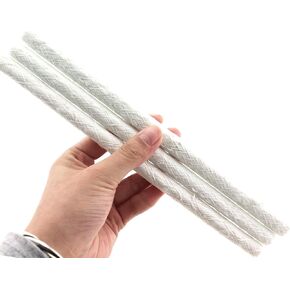 TAODAN 8PCS 0.5x9.85inch Lightweight Long Life Fiberglass Replacement Wicks Suitable for Flashlight Wine Bottle Lanterns Oil Lamp