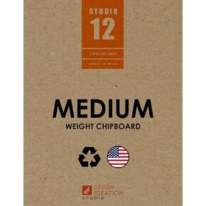 Studio 12 Chipboard Sheets. Medium Weight. Natural Kraft Brown. Great for Model Building, Scrap Booking, Creative Projects and Protecting Valuable Photos and documents. (25 Sheets) (5.5" x 8.5")