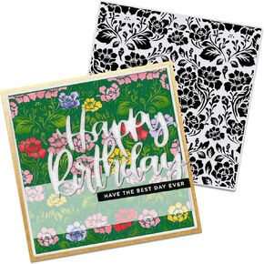 Floral Embossing Folder 3D Textured Plastic Template for DIY Card Making and Scrapbooking Paper Crafts, Intricate Flower Design 5.90" x 5.90"