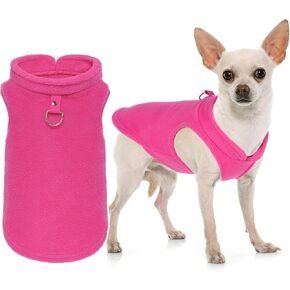 choyaxo Fleece Dog Sweater Dog Fleece Vest Warm Puppy Sweater with D-Ring for Dog Cold Weather