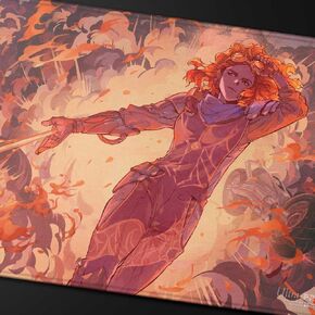 Ultra PRO - Aetherdrift Chandra’s Ignition Stitched Edge Playmat for Magic: The Gathering, Use as Mousepad, Desk Mat, Protects MTG Cards During Gameplay, TCG Trading Card Games