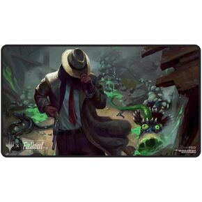 Ultra PRO - Fallout Black Stitched Playmat - Mysterious Stranger - for Magic: The Gathering, Limited Edition Collectible Trading Tabletop Gaming Essentials Accessory Supplies