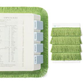 Mr. Pen- Bible Fringe Trim, 26.4" x 1", Green Fringe Trim for Bible, Bible Fringes, Bible Tassel Trim, Bible Tassel Fringe, Bible Accessories Women, Bible Supplies, Tassel Fringe Trim