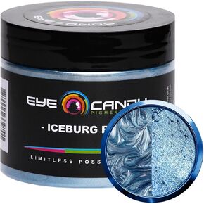 Eye Candy Pigments Premium Blue Mica Powder - Iceburg Blue (50gr) - for Epoxy, Resin, Soap, Paint, Woodworking, Acrylic Pouring, Bath Bombs, Fishing Lures - DIY Arts and Crafts Additive