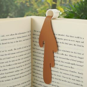 Spilled Coffee Bookmark, Cute Bookmarks for Reading Cool Book Marks Funny Spill Coffee Cup Book Markers Women Men Gift for Book Lovers Bookworm Coffee Lovers