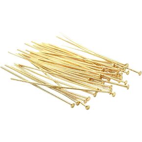 100 Pcs Craft Head Pins Small Head Sewing Pins Long Straight Pins Extra Thin Quilting Pins Bracelet Beading Pins Jewelry Making Pins Decorative Stick Pins Golden