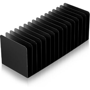 Suzile Metal Desk File Organizer 15 Compartments Metal Desktop Organizer File Sorter Office Organization File Holder for Home Classroom,Vertical File Organizer,15.75" l x 5.79" W x 5.41" H