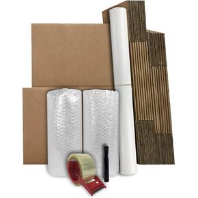 Moving box kits, perfect for moving small spaces from 1 to 2 bedrooms. Includes Boxes and Supplies that will help make your moving process agile and efficient (Basic Moving Boxes Kit #1)