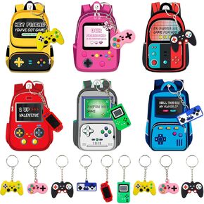 30 Pcs Valentines Day Cards Gifts for Kids Classroom, Keychain Valentines for Kids School Gift Exchange Boys Girls Valentines Day Cards Class Valentines Day Treats Goodie Bag Stuffers Toys
