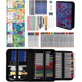 Grabie Classic Drawing Pencil Set Of 104, Colored Pencils for Adult Coloring Books, Color Pencils Set for Adults Beginners & Pro., Soft Core Artist Sketching Drawing Pencils Art Supplies