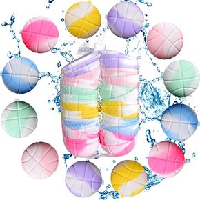البالونات المائية القابلة لإعادة الاستخدام ، والبالونات yaotijyo water تعبئة سريعة ، وألعاب المياه الصيفية من السيليكون الخالية من اللاتكس مع حقيبة شبكية ، ولعب في الهواء الطلق ، ولوازم حفلات مياه ماء ممتعة للأطفال والبالغين ， 12pack