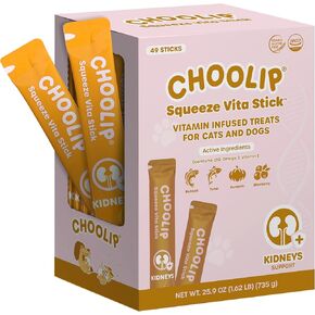 Squeeze Vita Stick Lickable Treats for Dogs & Cats. 49 Variety Support Sticks with Essential multivitamins. Soft and Tasty Paste for All Life Stages