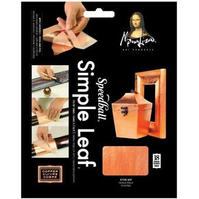 Speedball 10032 Mona Lisa Copper Simple Leaf For Metal Leafing Projects, 5-1/2 x 5-1/2 Inches - 18 Pack