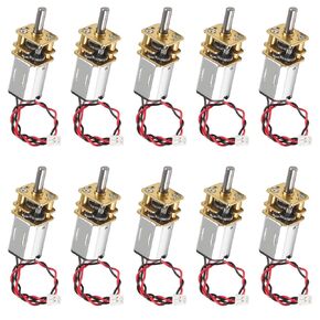 10pcs DC 3V-6V Mini N20 Gear Motor Slow Speed Full Metal Gearbox Micro Motor with Terminal for Smart Car DIY RC Toys