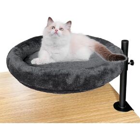 سرير مكتب Cat ، سرير Nest Cat للمكتب ، سرير Cat المكتبي مع حصيرة الحيوانات الأليفة للقطط الداخلية أقل من 25 رطلاً ، 360 درجة دوران وارتفاع قابل للتعديل