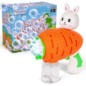 ArtCreativity Bunny Bubble Gun – Fun Carrot-Shaped Easter Bubbles Toy with 100ml Solution – Perfect Easter Stuffers for Kids, Toddler Boy Easter Basket Stuffers, and Bubble Play for Boys & Girls