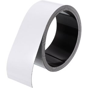 MECCANIXITY Magnetic Strip with Strong 2 Inch x 9.84 Feet Magnetic Strip Tape,Magnetic Tape Labels Stickers for Whiteboards Refrigerator and Crafts White