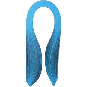 ODETOJOY Quilling Paper Strips Sea Blue 3mm 5mm 10mm Quill Strip Azure Blue Rolled Paper Filigree Strip Sky Blue Curled Scroll Coil Paper Strip - 21inch Length (3mm-0.12inch)