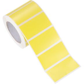 PATIKIL Rectangular Color Coding Labels 2 x 1 Inch, 500 Pcs Rectangle Colored Labels Sticker Moving Stickers Label Tags for Inventory Office Home Packing Box, Yellow