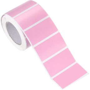 PATIKIL Rectangular Color Coding Labels 2 x 1 Inch, 500 Pcs Rectangle Colored Labels Sticker Moving Stickers Label Tags for Inventory Office Home Packing Box, Pink