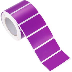 PATIKIL Rectangular Color Coding Labels 2 x 1 Inch, 500 Pcs Rectangle Colored Labels Sticker Moving Stickers Label Tags for Inventory Office Home Packing Box, Purple