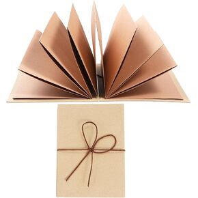 Accordion Scrapbook, 8x6 Inches Scrapbook Album Stretchable Folding Photo Album Hardcover Kraft Paper Photo Albums for Wedding Anniversary Photo Collection DIY
