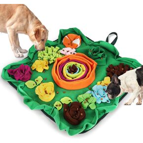 Vextronic Snuffle Mat for Dogs Large Breed Small Medium, 25''x25'' Dog Sniffing Mat, Interactive Puzzle Foraging Mat for Dogs, Dog Slow Feeder Mat, Encourages Natural Foraging Skills for Cats Rabbits