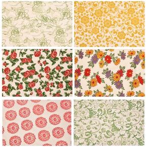 Primst 6PCS Pottery Art DIY Stickers Ceramic Clay Transfer Paper Flower Paper Porcelain Glaze Underglaze Transfers for Pottery Overglaze Enamel Waterslide Decal (Multicolor)