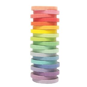 Washi Tape Set 20 Rolls - 7.5 mm Rainbow Colors Thin Decorative Tape for Bullet Journal, Planner, DIY Arts Crafts, Scrapbooking, Holiday Decoration
