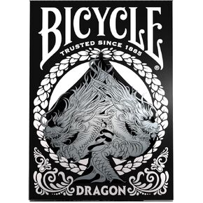 Bicycle Black Dragon Silver Foil Premium Playing Cards, 1 Deck