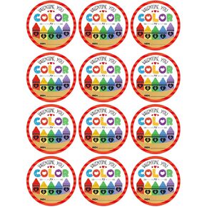 FaCraft Valentine's Day Stickers - Valentine You Color My World 36Pcs Envelope Seals Labels Stickers Valentine's Day Gifts Stikers for Party Favor Decoration Stickers for Kids