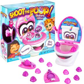 Brybelly Shoot The Poop Unicorn Edition - Sparkly Glitter Poops and All-New Voicelines - Funny Family Game