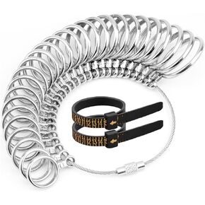 GAXPAK Ring Sizer Measuring Tool Kit, US Ring Size 0-13, 2 PCS Reusable Finger Size