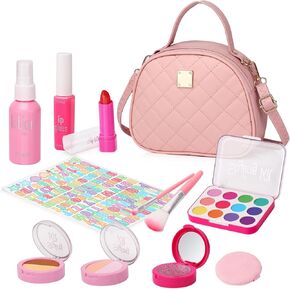 Play Parse for Little Girl ، محفظة صغيرة مع إكسسوارات ، تظاهر مجموعات ماكياج اللعب لفتاة ، ألعاب الأميرة الوردية لمدة 3 4 5 6 سنوات