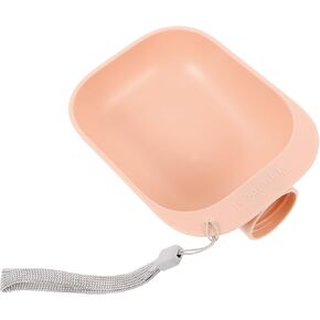 BESPORTBLE Portable Dog Water Bottle – Travel-Friendly Pet Water Feeder with Bowl Attachment, Pink ABS Design for On-the-Go Hydration