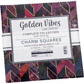 Lara Skinner Golden Vibes Charm Square 42 5-inch Squares Charm Pack Robert Kaufman CHS-1270-42