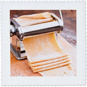 3dRose Pasta Machine with Dough, South Africa. - Quilt Square, 12 by 12-Inch (qs_208065_4)