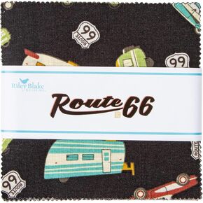 Anderson Design Group Route 66 5" Stacker 42 5-inch Squares Charm Pack Riley Blake 5-15010-42