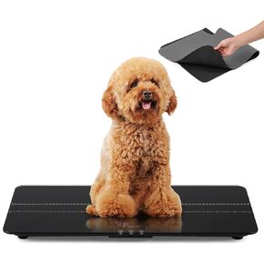 Bonvoisin Pet Scale 220lb x 0.02lb, Dog Scale for Medium Dogs with Rubber Mat 27.1" x 12.9", Animal Scales for Weighing, Veterinary Scale with 3 Weight Units